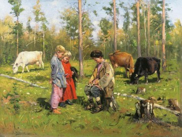  Makovsky Canvas - shepherds 1904 Vladimir Makovsky Russian